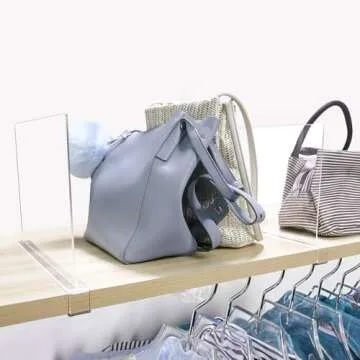 Mebbay Clear Acrylic Shelf Dividers for Easy Organization