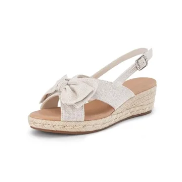 Coutgo Women's Platform Espadrille Wedge Sandals - Stylish Summer Footwear