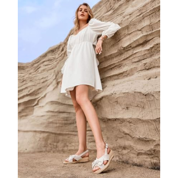 Coutgo Women's Espadrille Wedge Sandals for Summer Fun