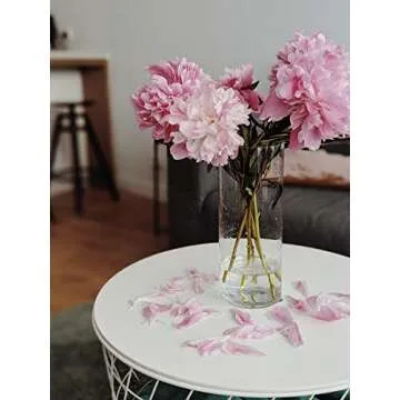 WGV Cylinder Vase, Diameter 5", Height 14", Clear Glass Floral Planter Container, Tall Centerpiece Arrangement for Wedding Party Event Home Office Decor, 1 Piece