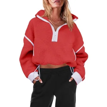 Panadila Cozy Womens Quarter Zip Fleece Pullover