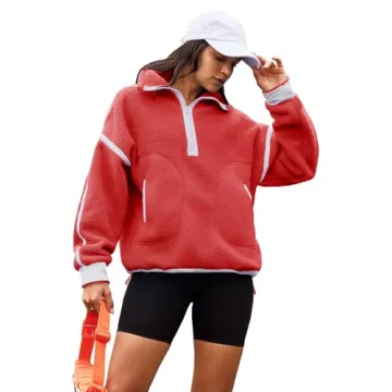 Panadila Cozy Womens Quarter Zip Fleece Pullover