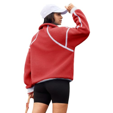 Panadila Cozy Womens Quarter Zip Fleece Pullover