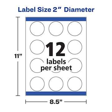 Avery Round Printable Labels 2 Inch Diameter Quality