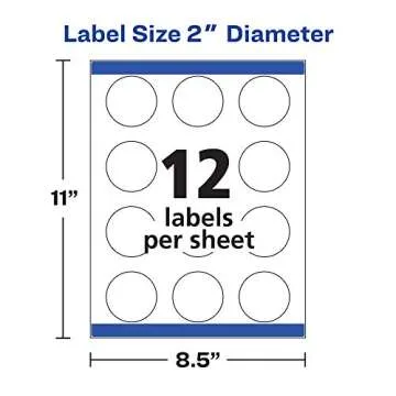 Avery Round Printable Labels 2 Inch Diameter Quality