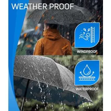Windproof Travel Stick Umbrella with Auto Open Close