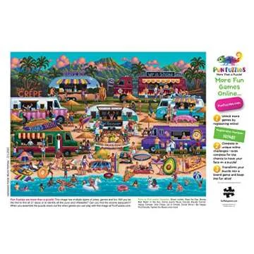 Buffalo Games - Pun Fuzzles - Hawaiian Food Truck Festival - 1000 Piece Jigsaw Puzzle