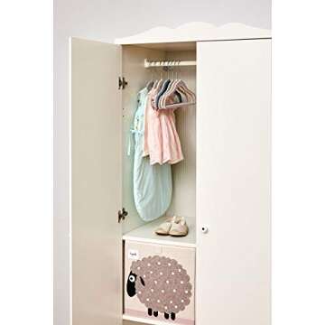 3 Sprouts Toy Storage Organizer: Toy Box Cube Organizer for Playroom, Nursery - Foldable Storage Bin - Sheep