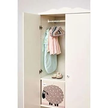 3 Sprouts Toy Storage Organizer: Toy Box Cube Organizer for Playroom, Nursery - Foldable Storage Bin - Sheep