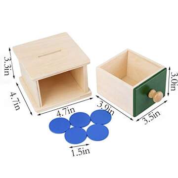 NONTAIL Weide Montessori Infant Coin Box Preschool Learning