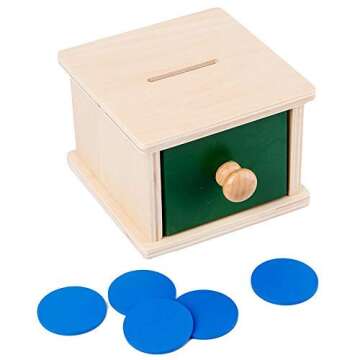 NONTAIL Weide Montessori Infant Coin Box Preschool Learning