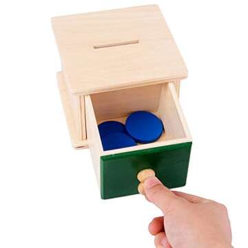 NONTAIL Weide Montessori Infant Coin Box Preschool Learning