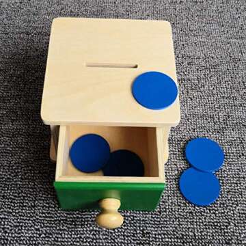 NONTAIL Weide Montessori Infant Coin Box Preschool Learning