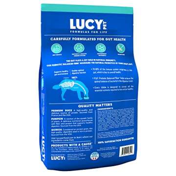 Lucy Pet Products Formulas for Life Duck, Pumpkin & Quinoa Dry Dog Food, All Life Stages, Digestive ...