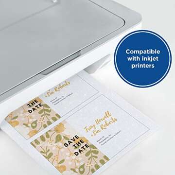 Print Works Printable White Glitter Cardstock, Perfect for Holiday School and Craft Projects, 15 Sheets, 8.5” x 11” (00514)