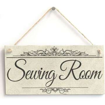 Sewing Room Sign - Meijiafei PVC Plaque 10"x5"