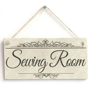 Sewing Room Sign - Meijiafei PVC Plaque 10"x5"