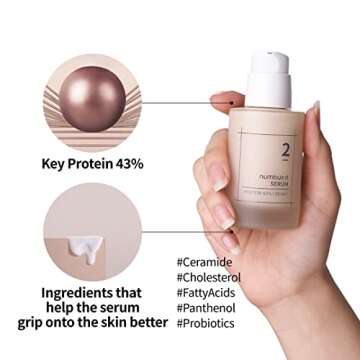 numbuzin No.2 Serum | Creamy 43% Protein Serum | Protein Cream Serum with Oat Protein, Ceramide, Panthenol for Skin Barrier | Korean Skin Care for Sensitive, Loose Skin | 1.69 fl. oz.