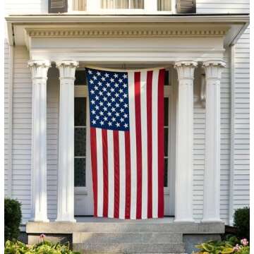 Made in USA Flags Co - 5x8 American Flag - Heavy Duty USA Flag with Premium PolyMax Polyester, Sewn Stripes, & Embroidered Stars - All Weather American Flags for Outside - FMAA Certified, US Made