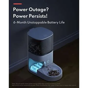 Homerunpet Smart Automatic Cat Feeder - WiFi & Bluetooth, Custom Timed Feeding, 30-Day Freshness for Dry Food, 1-20 Portions per Meal, 304 Stainless Steel Bowl