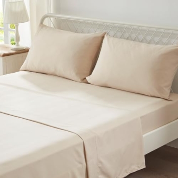 Anluoer Queen Comforter Set All-Season Beige Tufted Bedding