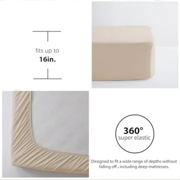 Anluoer Queen Comforter Set All-Season Beige Tufted Bedding