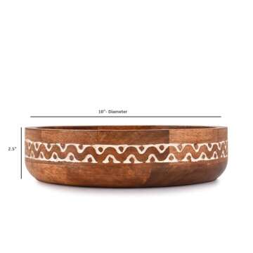 Samhita Mango Wood Decorative Bowl for Home Decor