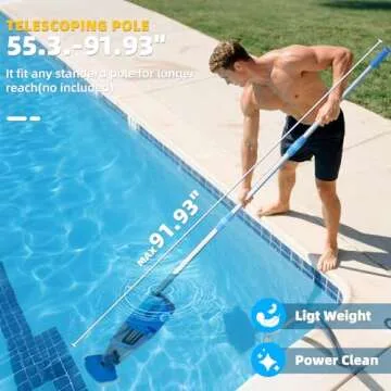 Cordless Pool Vacuum for Efficient Above/In Ground Cleaning