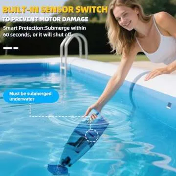 Cordless Pool Vacuum for Efficient Above/In Ground Cleaning