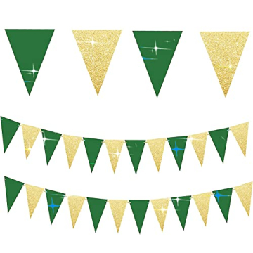 Elegant Green Gold Graduation Decorations 2024 | St. Patrick’s Day & Birthday Party
