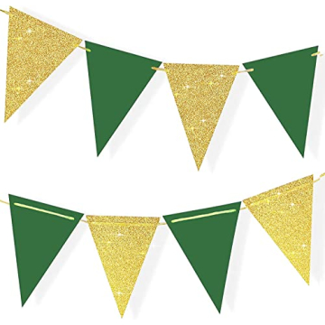 Stylish Green Gold Graduation Decorations 2024 for Parties