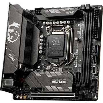MSI MPG B560I Gaming Edge WiFi Gaming Motherboard (m-ITX, 11th/10th Gen Intel Core, LGA 1200 Socket, DDR4, CFX, M.2 Slots, USB 3.2 Gen 2, 2.5G LAN, DP/HDMI, Wi-Fi 6E)