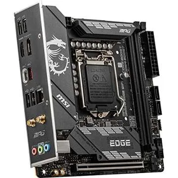 MSI MPG B560I Gaming Edge WiFi Gaming Motherboard (m-ITX, 11th/10th Gen Intel Core, LGA 1200 Socket, DDR4, CFX, M.2 Slots, USB 3.2 Gen 2, 2.5G LAN, DP/HDMI, Wi-Fi 6E)