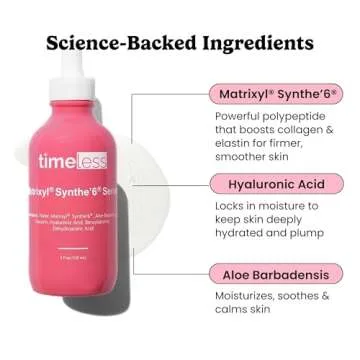 Timeless Skin Care Matrixyl Synthe’6 Serum - Face Serum for Skin Care - with Hyaluronic Acid for H...