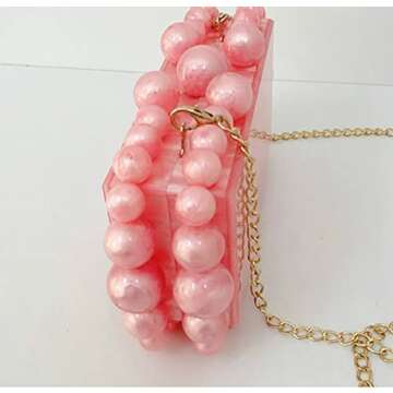 Acrylic Evening Handbag for Women – Elegant Marble Clutch