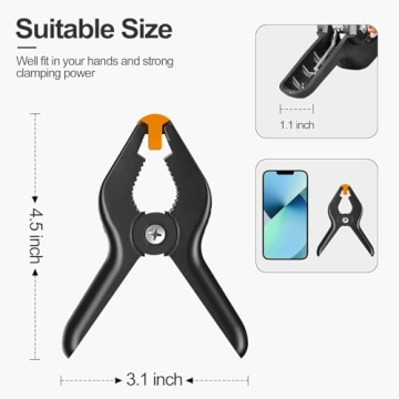 Emart 6 Pack Heavy Duty Muslin Clamps for Photography