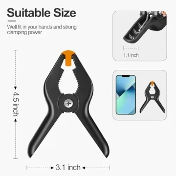 Emart 6 Pack Heavy Duty Muslin Clamps for Photography