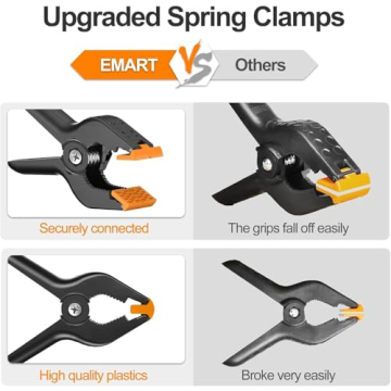 Emart 6 Pack Heavy Duty Muslin Clamps for Photography