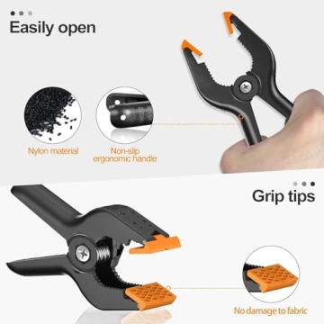 Emart 6 Pack Heavy Duty Muslin Clamps for Photography