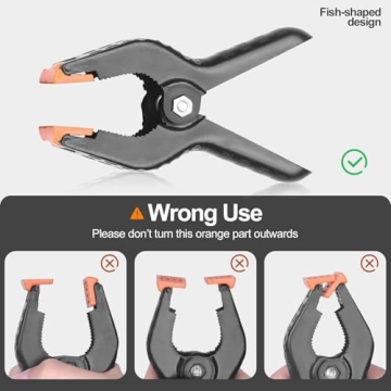 Emart 6 Pack Heavy Duty Muslin Clamps for Photography