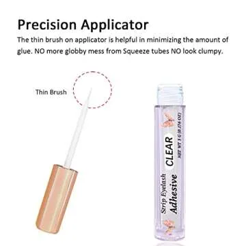 CMNRO Clear Eyelash Glue - Waterproof, Latex-Free, 5ml