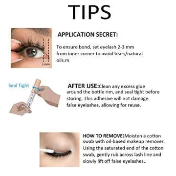 CMNRO Clear Eyelash Glue - Waterproof, Latex-Free, 5ml