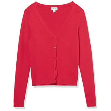 Elegant Fitted Rib Cardigan Sweater for Women