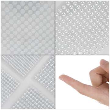 2800 Pieces Pearl Stickers, 4 Size White Flat Back Pearls Sticker Self-Adhesive Craft Pearls Faux Pearl Gems Embellishment for Face Beauty Makeup Nail Art Phone DIY Crafts Scrapbooking
