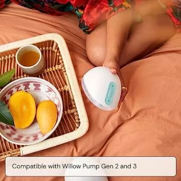 Willow 360 Reusable Breast Milk Containers 2-Count - 24mm Flange - Holds 4 oz. Per Container - Breastfeeding Essential for The Willow 360 or 3.0 Wearable Breast Pump, Hands-Free Pumping