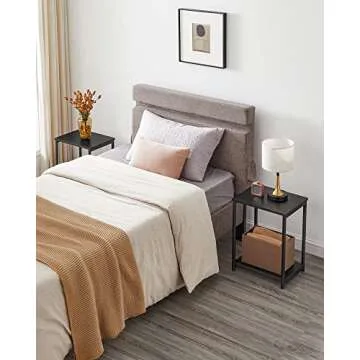 VASAGLE Set of 2 Industrial Side Tables for Any Room