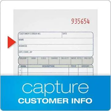 Adams Sales Order Book, 2-Part, Carbonless, White/Canary, 4-3/16 x 7-3/16 Inches, 50 Sets per Book (DC4705)