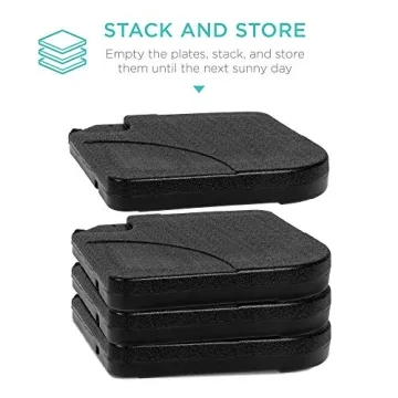 Heavy-Duty 4-Piece Umbrella Stand with Easy-Fill Spouts