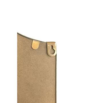 Creative Co-Op Art Deco Metal Framed Wall Mirror, Gold