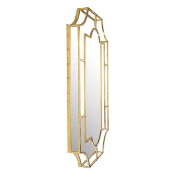 Creative Co-Op Art Deco Metal Framed Wall Mirror, Gold
